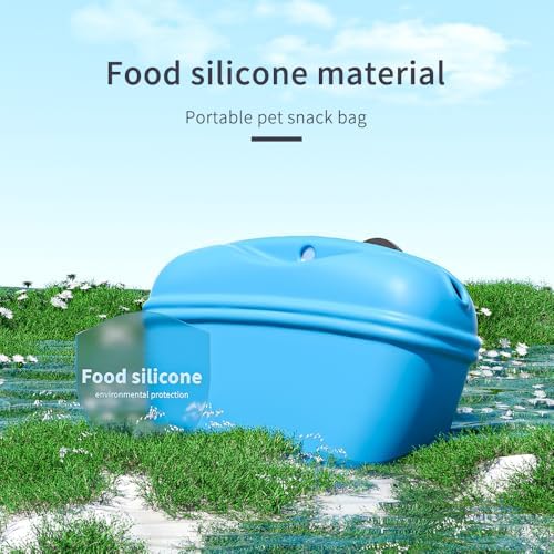 2 Pcs Silicone Dog Treat Pouch,Portable Dog Training Pouch for Treats with Magnetic Closure and Clip,Snacks and Treats to Take Along With Your Dog When Walking(Sky Blue + Light Green) - Image 4