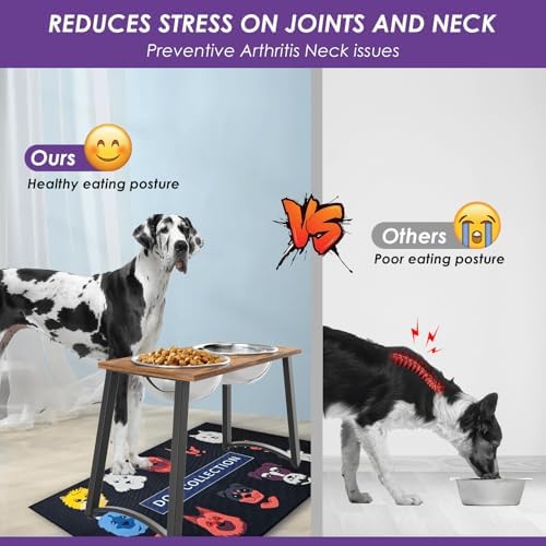 Elevated Dog Bowls for X-Large Dogs with Spill Proof Mat 2 X-Large 3000ML(13CUPS) Stainless Steel Dog Bowls, 16.5" Tall Raised Dog Bowl Stand,Dog Food & Water Bowls for Large, Extra Large Dogs - Image 3