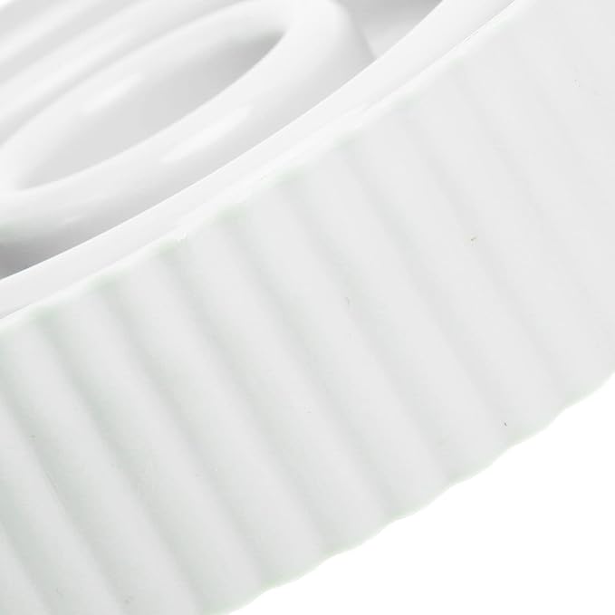Tnfeeon Slow Feeder Dog Bowl Anti Gulping Eating Interactive Bloat Stop Fun Alternative Non Slip Dog Slow Food Feeding Pet Bowl Slow Eating Design for Small Medium Size (White)