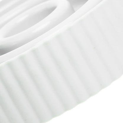 Tnfeeon Slow Feeder Dog Bowl Anti Gulping Eating Interactive Bloat Stop Fun Alternative Non Slip Dog Slow Food Feeding Pet Bowl Slow Eating Design for Small Medium Size (White)