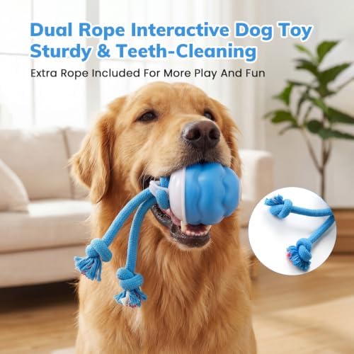 Dog Toys, Interactive Dog Toys, Automatic Interactive Dog Ball, 3 Modes Motion Activated Dog Balls for Medium Large Dogs, Type-C Rechargeable & Bite-Resistant (Blue01) - Image 3