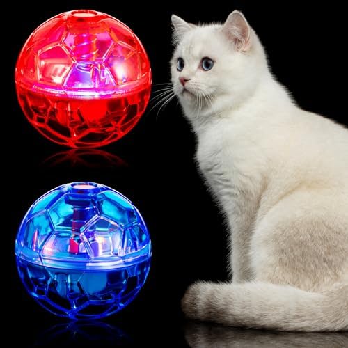 Sratte 2 Pcs Light up Cat Balls Ghost Hunting Motion, Pink, Purple by Sratte