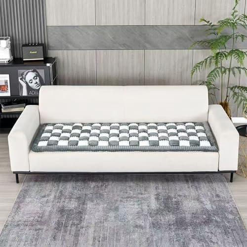 Pet Couch Covers for Sofa Protector for Dogs Washable Backseat Pet Bed Mat Dog Bed Non-Slip Travel Pet Mat Fit (Gray+White, for Cars/SUV/Small Truck (54"×24.8")) by HYuMCCyhT