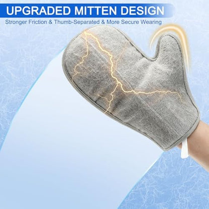 EXPAWLORER Pet Hair Removal Glove for Dogs & Cats, Washable Reusable Electrostatic Magic Brush Pet Hair Remover Glove, Upgraded Fur Removal Tool Grooming for Carpet Couch Sofa Clothing Car Seat, S - Image 2
