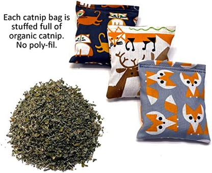 Organic Catnip Toys, Made with GOTS Certified Organic Fabric, Organic Catnip, Organic Thread, One package of 3 toys, Handmade in the USA - Image 2