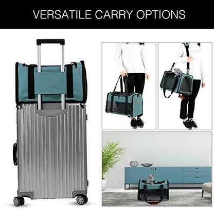 Cat Carrier - Portable Foldable Dog Pet Carrier, Soft-Sided Pet Bag up to 22 Lbs, Airline Approved Travel Puppy Carrier - Image 6