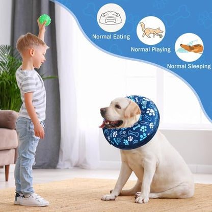 SCENEREAL Dog Cone Alternative After Surgery Donut Collar, Soft Inflatable - Image 2