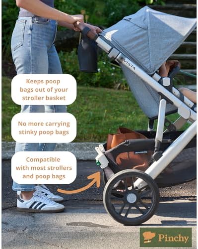 Pinchy Stroller Accessory for Dog Poop Bags – Hands-Free Clip and Bag Holder for Baby Strollers and Dog Walks - Image 3