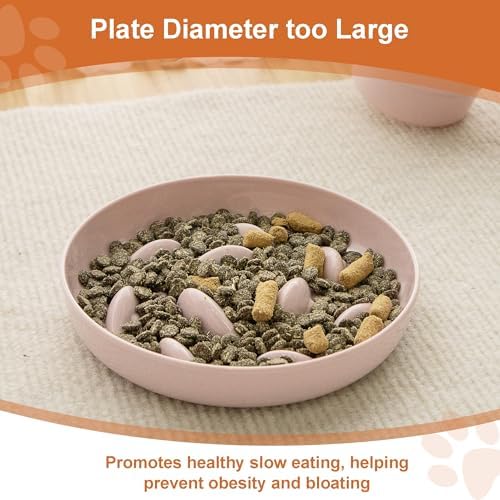 Slow Feeder Bowl for Cats and Small Dogs,Cilkus Fish Pool Design, Fun Interactive Bloat Stop Puzzle Feeder Bowl Healthy Eating Diet Made of Melamine Food Grade Material - Image 2
