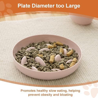 Slow Feeder Bowl for Cats and Small Dogs,Cilkus Fish Pool Design, Fun Interactive Bloat Stop Puzzle Feeder Bowl Healthy Eating Diet Made of Melamine Food Grade Material - Image 2