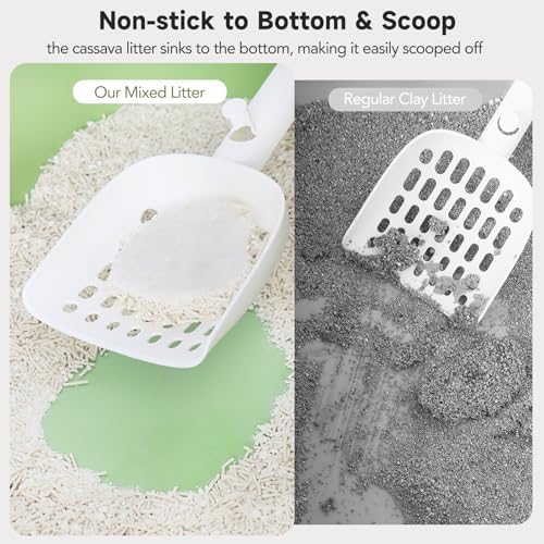 Non-Stick Ultra Clumping Tapioca Tofu Cat Litter, Odor Control Low Tracking Kitty Litter Pellets, Plant-Base Natural Ingredients Cat-Litter, 9 lb X 2 Pack - Image 3
