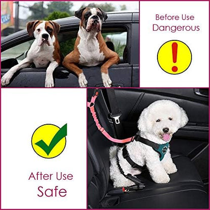 Lukovee Dog Car Seat Belt, 2 Pack, Headrest Restraint - Image 6