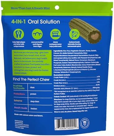 Ark Naturals Brushless Toothpaste Dog Dental Chews - Medium Breeds (18 ct) - Image 2