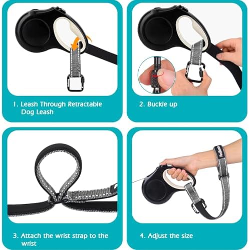 PetBonus Dog Leash Wrist Strap with Lockable Clip for Dog Retractable Leash - Image 5
