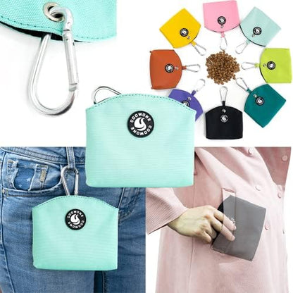 Dog Treat Pouch Magnetic Closure Small Dog Training Treat Pouch Pocket Sized Small Dog Treat Pouch with Clip (mint green) - Image 5