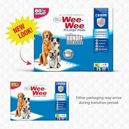 Four Paws Wee-Wee Superior Performance X-Large Dog Pee Pads, 75 Count - Image 2