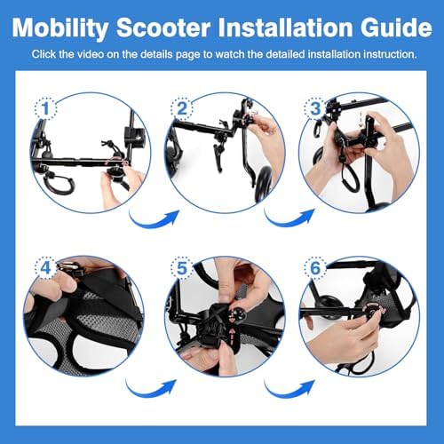 Grey Dog Wheelchair for Back Legs,Pet Walk Tools Comfortable Breathable Mesh for Dogs，Adjustable Mobility Aid for Disabled Pets, Leg Brace and Hip Support - Image 4
