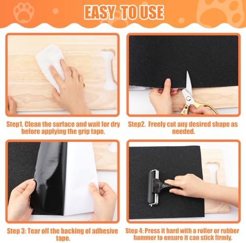 Pet Nail Self Adhesive Replacement Emery Paper,10in*13ft, White - Image 5