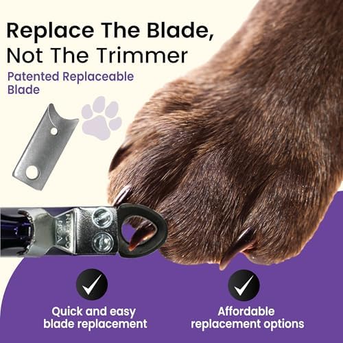 Resco Guillotine Dog Nail Clippers for Small to Medium Dogs, Color Series, Winner's Circle Purple - Image 3