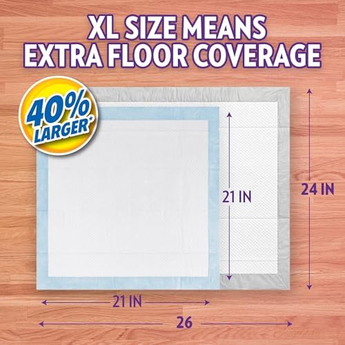 OUT! PetCare XL Pee Pads for Dogs, Leak Proof, Extra Large, 26x24, 60 Count - Image 7