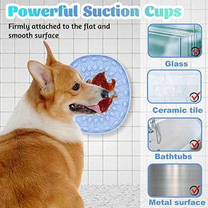 Lick Mat for Dogs & Cats, 3-Pack Slow Feeder Lick Pad with Suction Cups, Anxiety Relief, BPA Free, Dishwasher Safe - Image 5