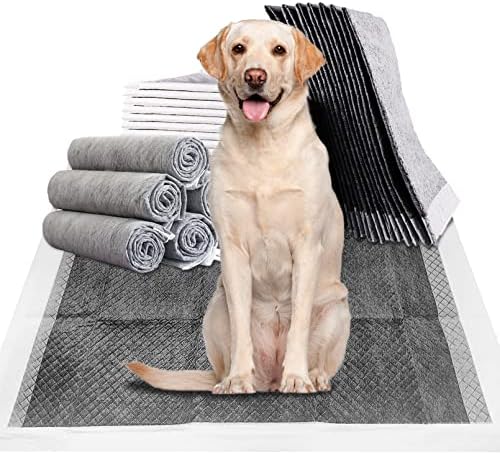 Fhiny Pee Pads for Dogs, 24" x 36" 20 PCS Extra Large Disposable Puppy Pads Leak-Proof Super Absorbent Charcoal Potty Training Pad with Quick-Dry Surface for Dogs Puppies Cats Kittens or Small Pets by Fhiny