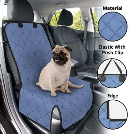 Covers & All Dog Car Front Seat Cover, 260 GSM, Made of Water-Repellent, Tear-Resistant Polyester Fabric, Layered with a 160 GSM Anti-Skid Material (Navy Blue, 24" H X 20" W X 20" D)