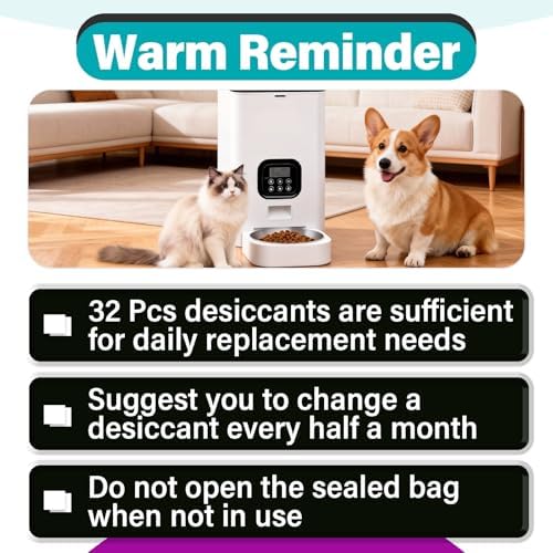 32 Pcs Pet Food Desiccant Bag Compatible with Voluas Automatic Cat Feeder - Image 7