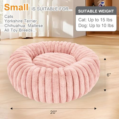 Washable Small Cat Dog Bed,Puppy Bed Cat Beds for Indoor Cats(Pink,S) - Image 4