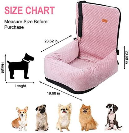 Dog Car Seat for Small Medium Dogs Pet Up to 40 lbs Pink - Image 2