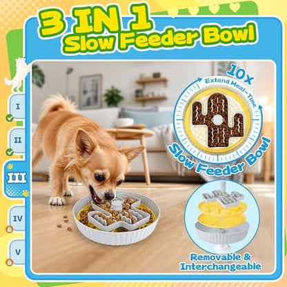 Forfon Upgraded Dog Enrichment Toy Set with Slow Feeder Bowl & Puzzle Toy - Image 4