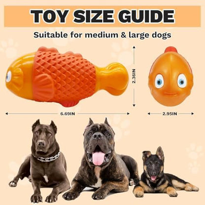 WinTour Indestructible Dog Toys for Aggressive Chewers, Tough Chew Toys for Medium & Large Breeds, Squeaky and Durable Chewers for Large Dogs - Image 6