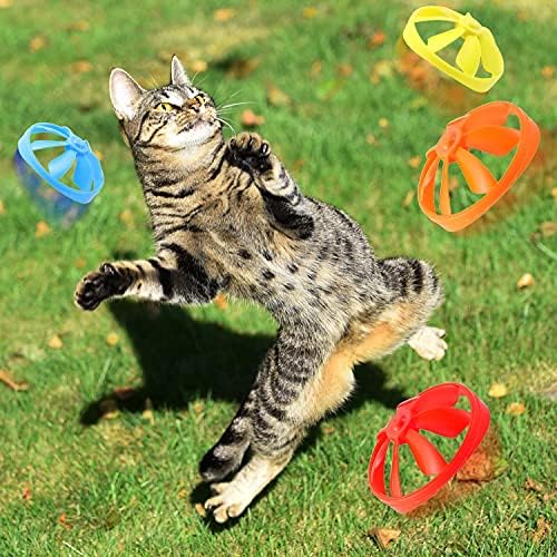 Sumind 15 Pieces Cat Fetch Toys Colorful Flying Propellers Flying Cat Toy - Image 6