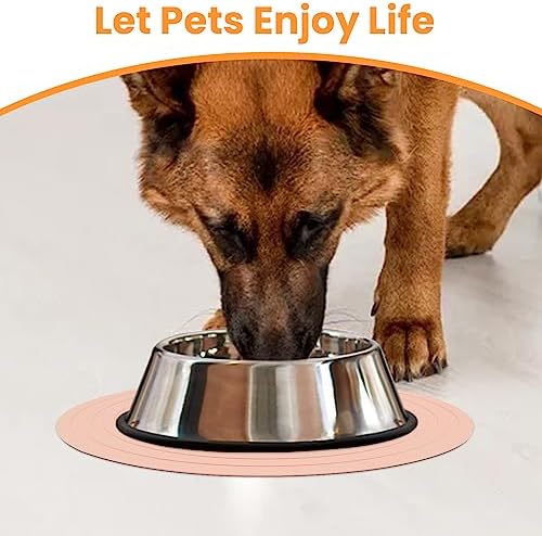 Ptlom Pet Food Mat for Dog and Cat Placemat 2 Pcs, Mat for Prevent Food and Water Overflow, Suitable for Medium and Small Pet, Silicone, 9.5"* 9.5" - Image 3