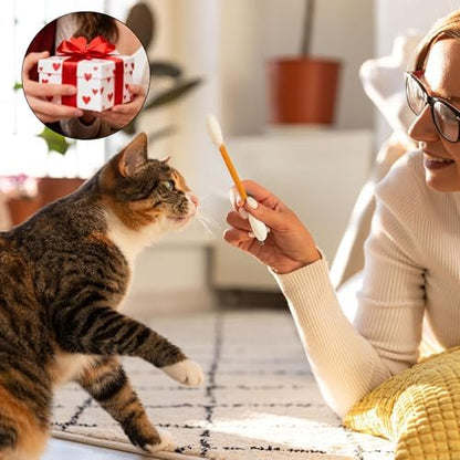 6 PCS Swabs Cat Toys with Catnip, Multi-Color Cotton Swabs Toys for Cat, Oversize Kitten Teething Chew Toy Dental Cleaning Cat Toy - Image 6