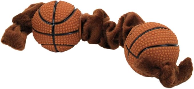 Coastal Pet Li'l Pals Plush and Vinyl Dog Toy 8" Basketball Tug (1-Unit)