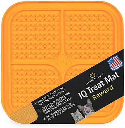 Hyper Pet IQ Treat Lick Mat for Dogs & Cats, Slow Feeder Enrichment Toys by HyperPet
