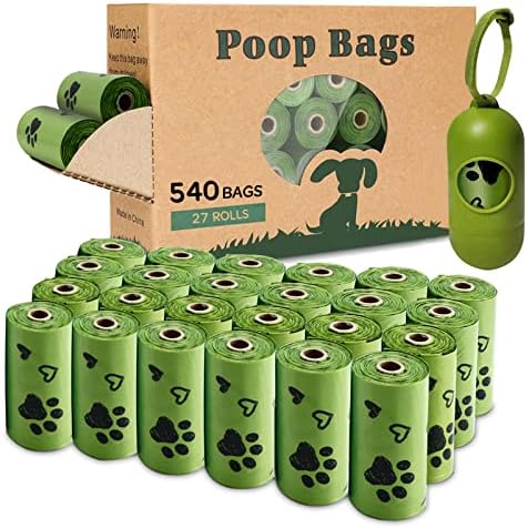 Dog Poop Bag Biodegradable 540 Count Dog Waste Bags with Dispenser Scented by Yingdelai
