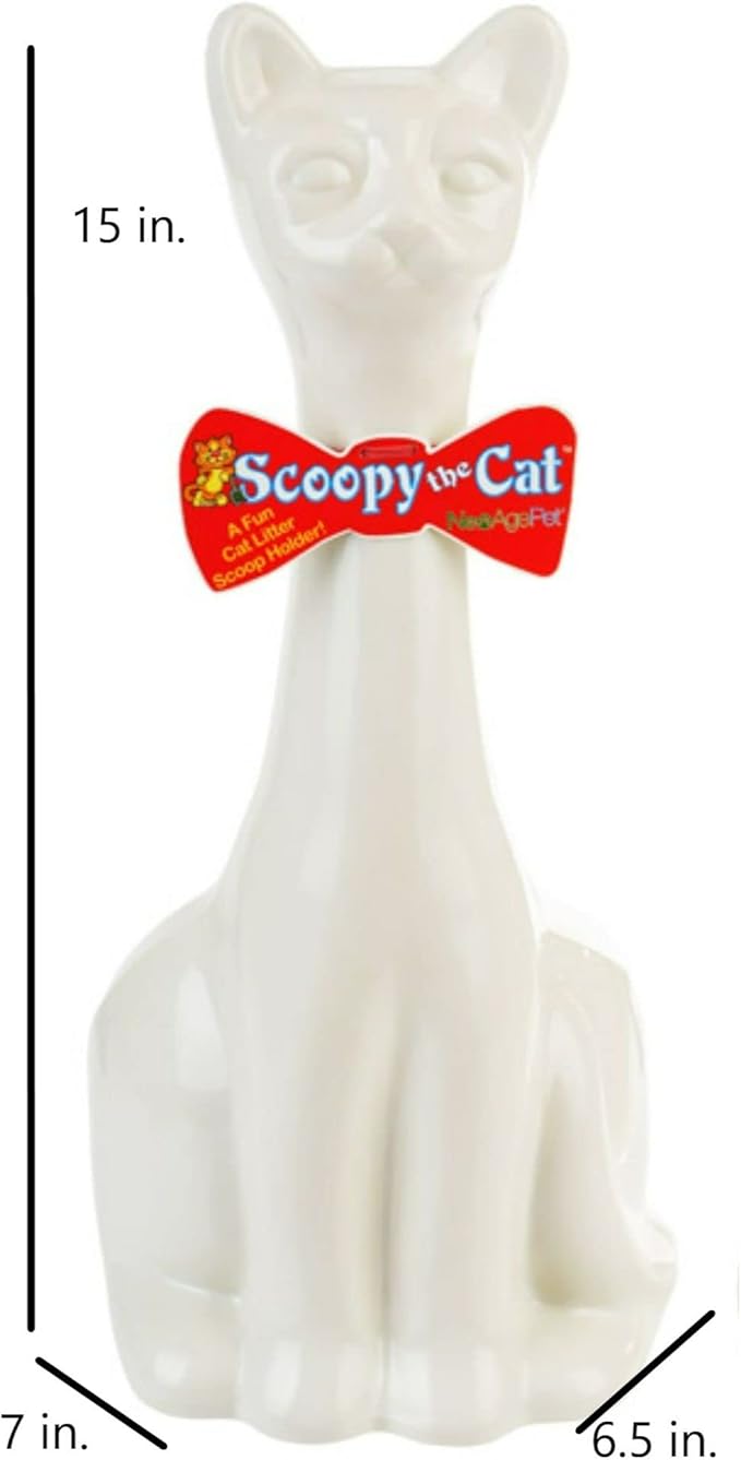 New Age Pet Scoopy Cat Litter Holder w/Scoop,White (IND003W)