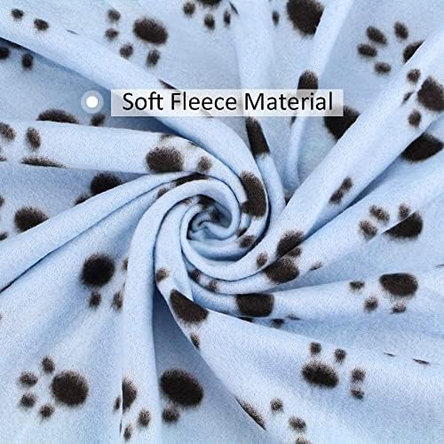 Comsmart Pet Blanket Dog Cat Soft Fleece Blankets Sleep Mat Pad Bed Cover with Paw Print for Kitten Puppy and Other Small Animals, 6 Pack of 24x28 Inches - Image 2