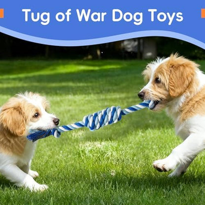 wodoca Dog Rope Toys 4 Pack, Puppy Teething Cotton Knot Chew Rope for Small Medium Dogs, Interactive Tug of War Dog Toys for Boredom, Teeth Cleaning - Image 4