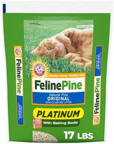 Feline Pine Platinum Non-Clumping Cat Litter 17lb by ARMHAMMER