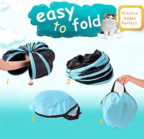 Cat Tunnel Toy 5 Way, Collapsible Cat Playhouse Pet Play Tunnel Tube with Storage Bag for Cats, Puppy, Rabbits, Ferret, Guinea Pig, Indoor and Outdoor Use - Image 6