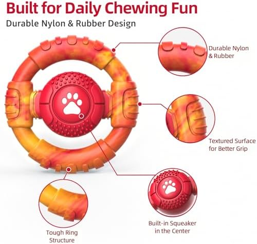 Pamlulu Tough Dog Toys for Aggressive Chewers, Indestructible Dog Toy for Large Dogs, Nylon Chew Toys for Medium Large Breed, Interactive Dog Toys to Keep Them Busy, Dog Birthday - Image 4