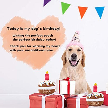 lilfrd Dog Birthday Toy, Birthday Cake Toys for Puppy Gifts, Squeaky Plush Dog Toys - Image 6