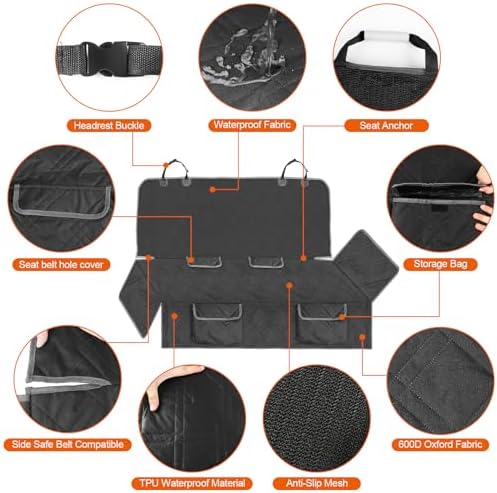 Dog Car Seat Cover for 2013-2025 Toyota RAV4 - Image 3