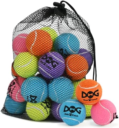 INSUM Small Tennis Balls for Dogs - 2 Inch 20 Pack Squeaky Dog Balls by INSUM