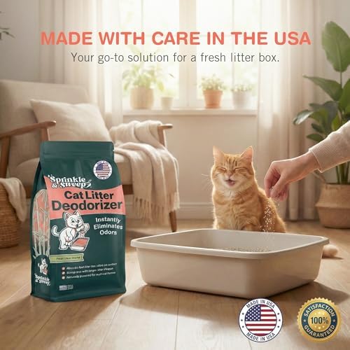 Sprinkle & Sweep: Litter Box Deodorizer - 4 Pack, 8oz Bags - Cat & Kitten Home Odor Neutralizer, Ultra-Absorbent Formula, Non-Toxic, Pet Smell Control - Image 6