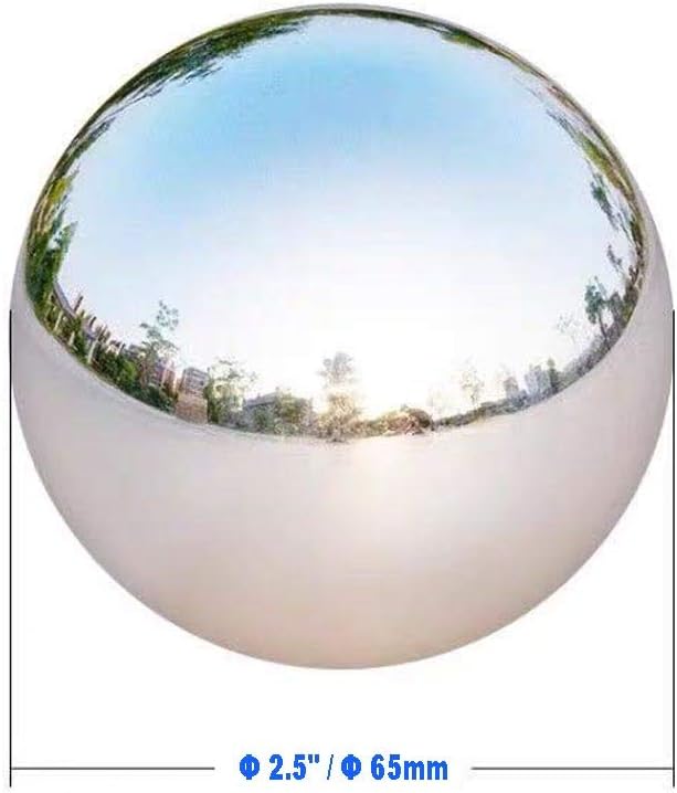 KUNWU SUS304 Stainless Steel Dog Food Slow Feeders Ball - 2.5" Stops Gulping, Bloat, Indigestion, and Rapid Eating, Fun, Healthy, Prevents Obesity Improves Digestion (Medium)
