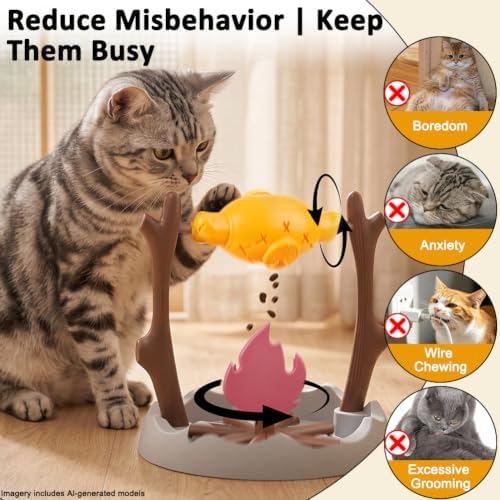 SZEE Cat Treat Dispenser Toy, Foraging Interactive Cat Toy, Puzzle Feeder - Image 4